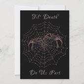 Til Death Do us part Spiders Halloween Gothic Kaart (Voorkant)