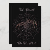 Til Death Do us part Spiders Halloween Gothic Kaart (Voorkant / Achterkant)