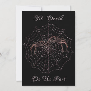 Til Death Do us part Spiders Halloween Gothic Kaart