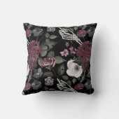 Til Death Do us Part Waterverf Skelet Roos Gothic Kussen (Achterkant)