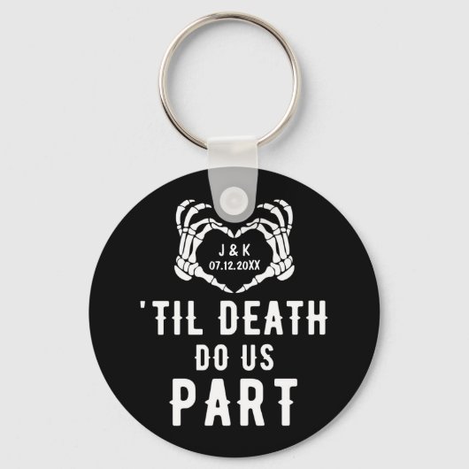Til Death Do US Part Wedding Favors Custom Sleutelhanger (Voorkant)