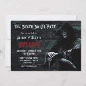 Til Death Do US Part Wedding Invitation Kaart (Voorkant)