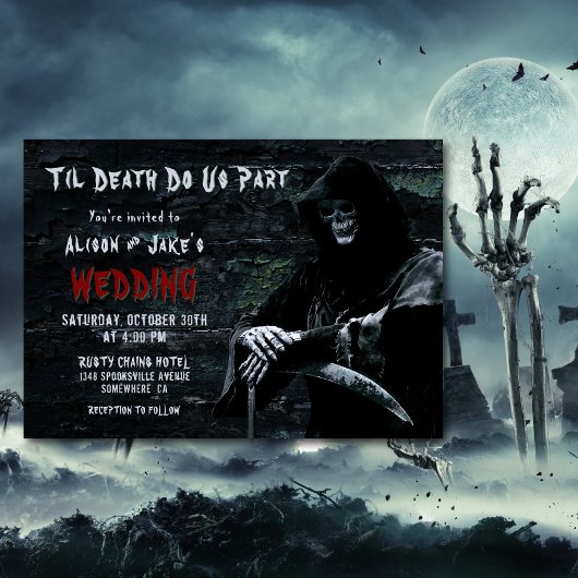 Til Death Do US Part Wedding Invitation Kaart