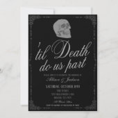 Til Death Do US Part Wedding Invitation Kaart (Voorkant)