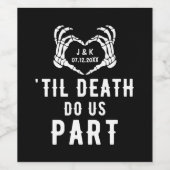 Til Death Do US Part Wedding Supplies Custom Wijn Etiket (Enkel label)