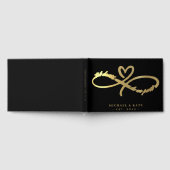 Til Death Do us Part Zwart & Goud Infinity Symbool Gastenboek (Volledig)