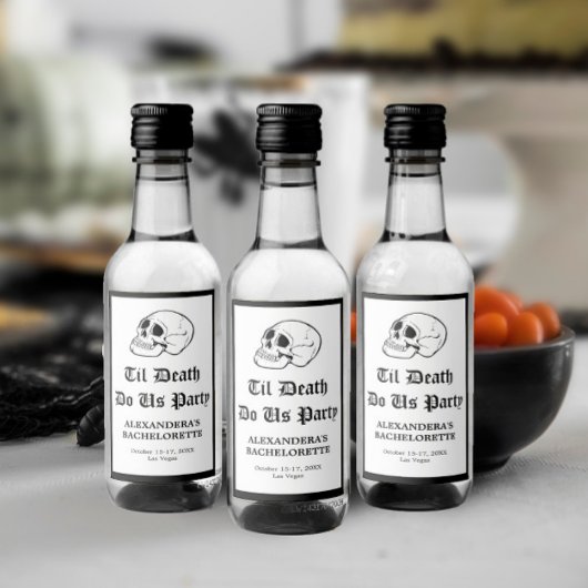 Til Death Do US Party Bachelorette Champagne Wijn Etiket