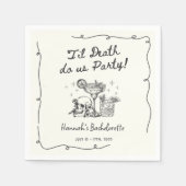 Til Death Do US Party Bachelorette Cocktail Party Servet (Voorkant)