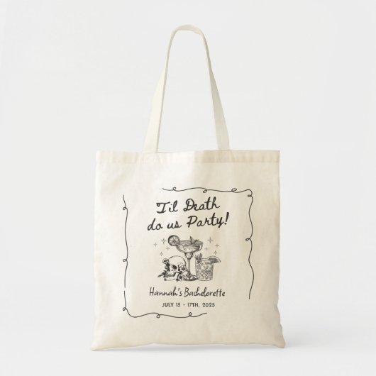 Til Death Do US Party Bachelorette Cocktail Party Tote Bag (Voorkant)
