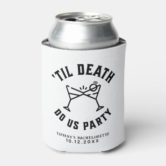 Til Death Do US Party Bachelorette Party Blikjeskoeler (Blikje Voorkant)