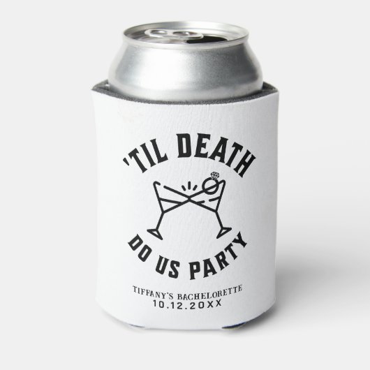 Til Death Do US Party Bachelorette Party Blikjeskoeler (Blikje Achterkant)
