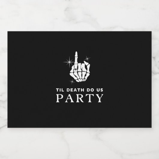 Til Death Do US Party Bachelorette Party Likeurfles Etiket (Enkel label)