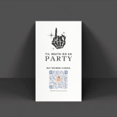 'Til Death Do US Party Bachelorette QR Code Kaart Plaatskaartje