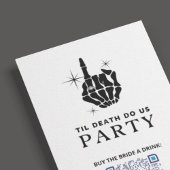 'Til Death Do US Party Bachelorette QR Code Kaart Plaatskaartje