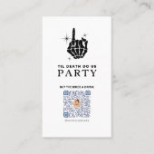 'Til Death Do US Party Bachelorette QR Code Kaart Plaatskaartje (Voorkant)