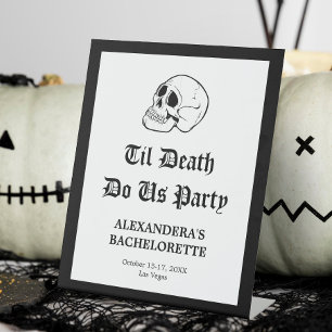 Til Death Do US Party Bachelorette Reclamebord Met Voetstuk