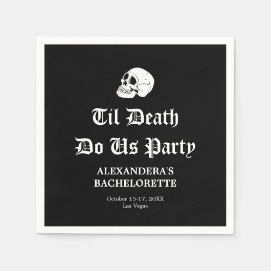 Til Death Do US Party Bachelorette Servet (Voorkant)