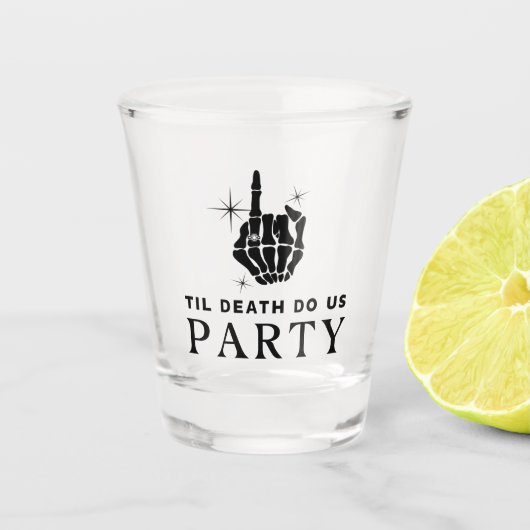 Til Death Do US Party Bachelorette Shot Glass Glas (Voorkant)
