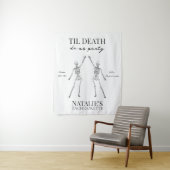 Til Death Do Us Party Bachelorette Tapestry Wandkleed (In situ)