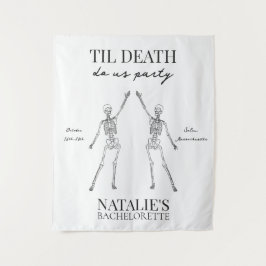 Til Death Do Us Party Bachelorette Tapestry Wandkleed
