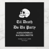 Til Death Do US Party Bachelorette Wijn Etiket (Enkel label)