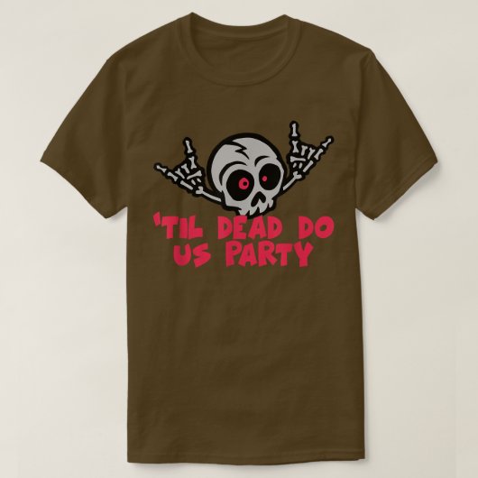 Til Death Do Us Party Bride Skeleton1200 T-shirt (Design voorkant)