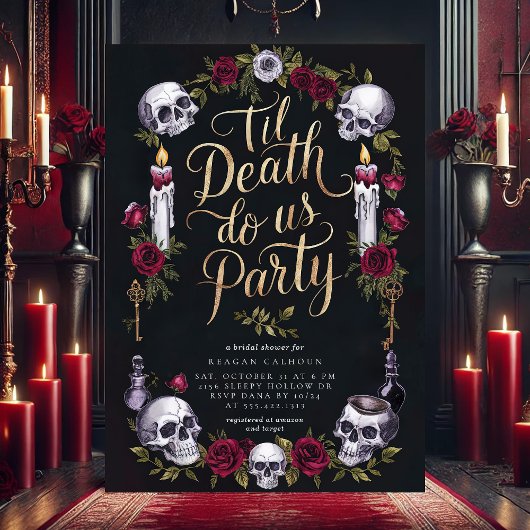 Til Death Do Us Party Gothic Vrijgezellenfeest Kaart