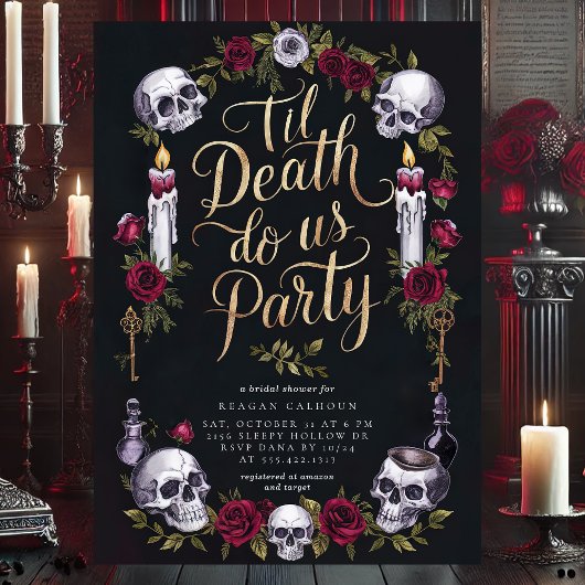 Til Death Do Us Party Gothic Vrijgezellenfeest Kaart