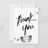 Til Death Do Us Party Grunge Wedding Bedankkaart (Voorkant)