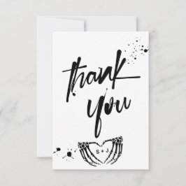 Til Death Do Us Party Grunge Wedding Bedankkaart