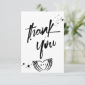 Til Death Do Us Party Grunge Wedding Bedankkaart (Staand voorkant)