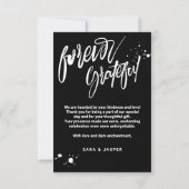 Til Death Do Us Party Grunge Wedding Bedankkaart (Achterkant)