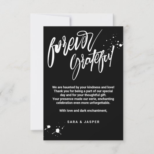 Til Death Do Us Party Grunge Wedding Bedankkaart (Achterkant)