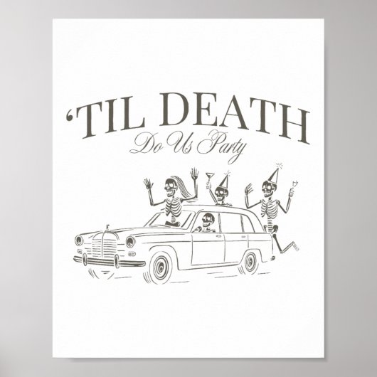 Til Death Do Us Party Halloween Chelorette Matchin Poster (Voorkant)