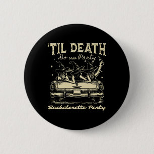 Til Death Do Us Party Halloween D Geel Ronde Button 5,7 Cm