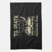 Til Death Do Us Party Halloween D Yellow Theedoek (Verticaal)