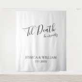 Til Death Do Us Party Night Before Wedding Sign Wandkleed (Voorkant)