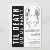 Til Death Do US Party Skelet Paar Bachelorette Kaart (Voorkant)