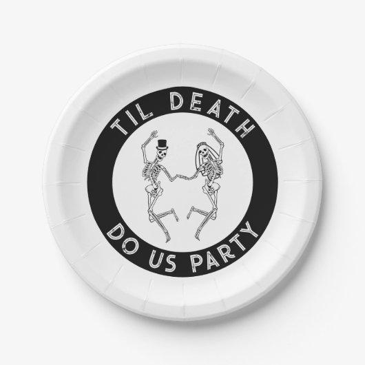 Til Death Do US Party Skelet Paar Bachelorette Papieren Bordje (Voorkant)