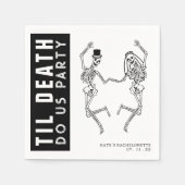 Til Death Do US Party Skelet Paar Bachelorette Servet (Voorkant)
