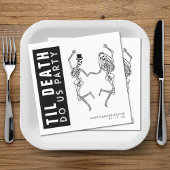 Til Death Do US Party Skelet Paar Bachelorette Servet