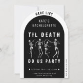 Til Death Do US Party Skeleton Bachelorette Party Kaart (Voorkant)