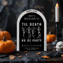 Til Death Do US Party Skeleton Bachelorette Party Kaart