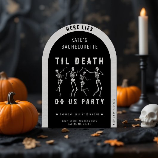 Til Death Do US Party Skeleton Bachelorette Party Kaart