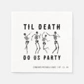 Til Death Do US Party Skeleton Bachelorette Party Servet (Voorkant)