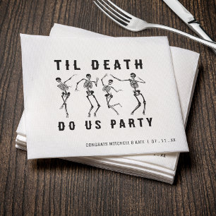 Til Death Do US Party Skeleton Bachelorette Party Servet