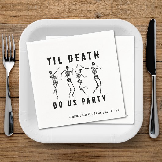 Til Death Do US Party Skeleton Bachelorette Party Servet