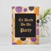 Til Death Do Us Party Uitnodiging voor Halloween (Staand voorkant)