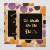 Til Death Do Us Party Uitnodiging voor Halloween (Voorkant / Achterkant)