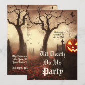 Til Death Do Us Party Uitnodiging voor Halloween (Voorkant / Achterkant)